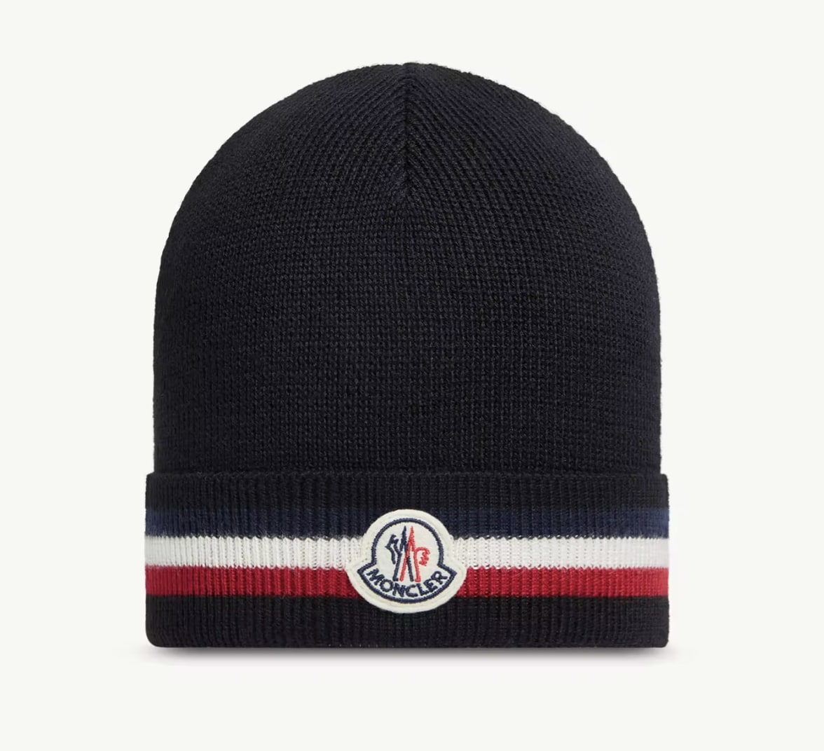 Moncler Tricolor Wool Knit Beanie
