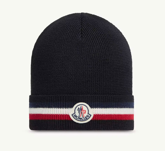 Moncler Tricolor Wool Knit Beanie