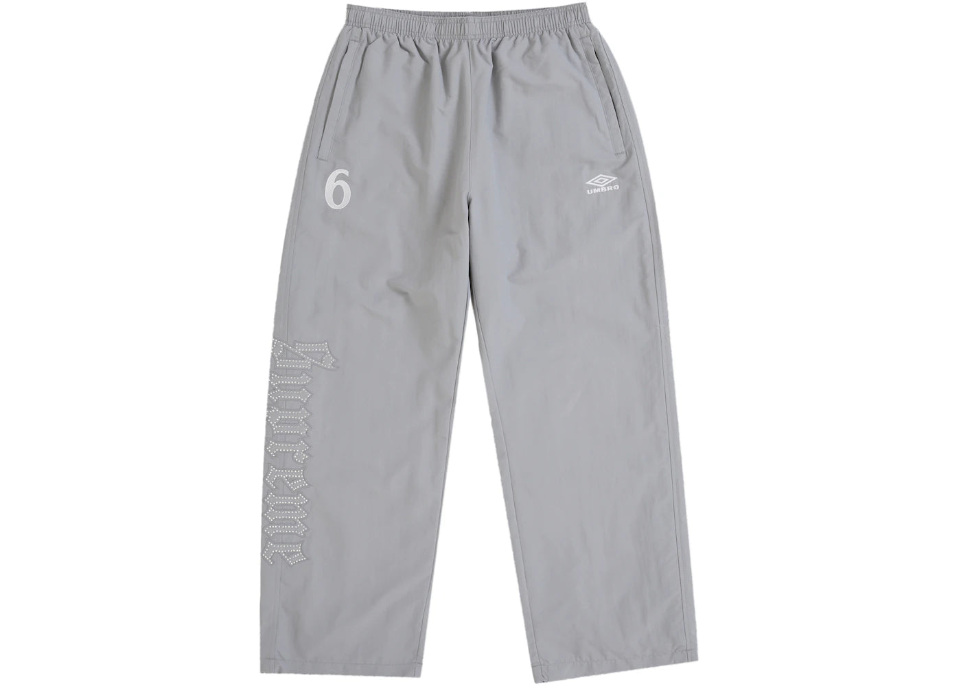 Supreme Umbro Rhinestone Track Pant Heather Grey