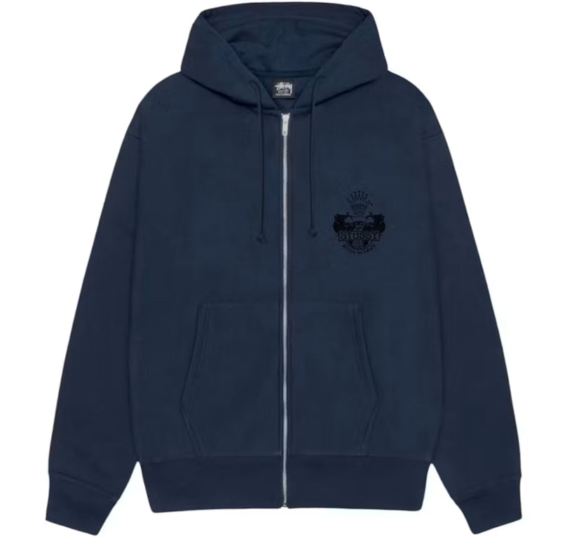 Stussy Built To Last Zip Hoodie Navy