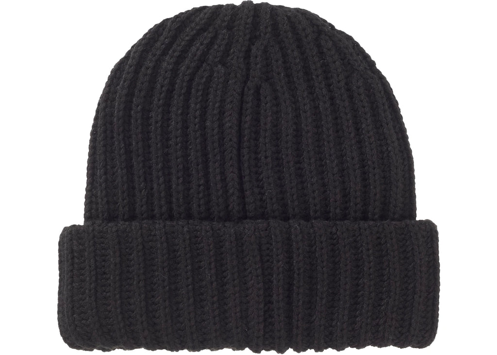 Supreme Chunky Rib Classic Logo Beanie Black