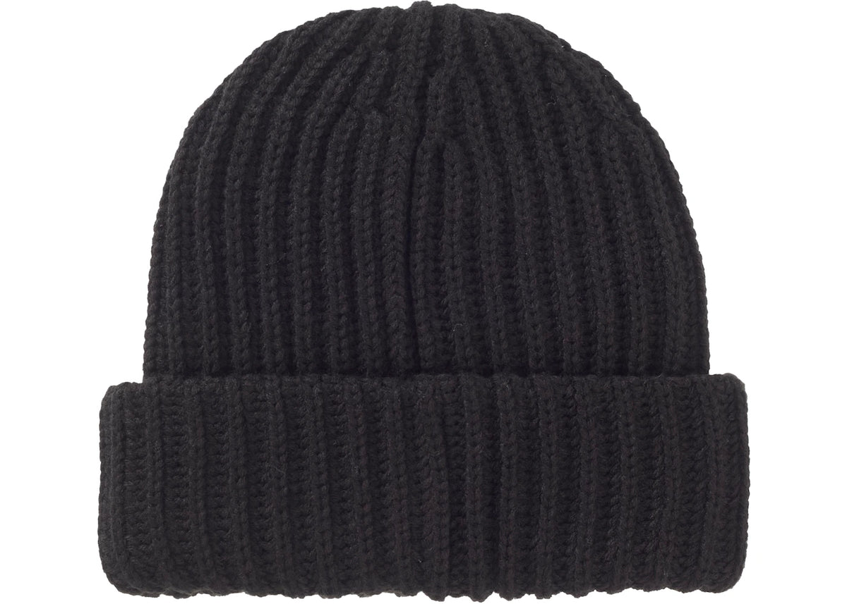 Supreme Chunky Rib Classic Logo Beanie Black