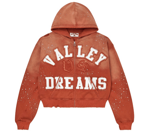 Vale Forever Classico Zip Up Hoodie Orange