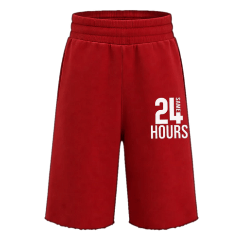 Same 24HRS Sweat Shorts Red
