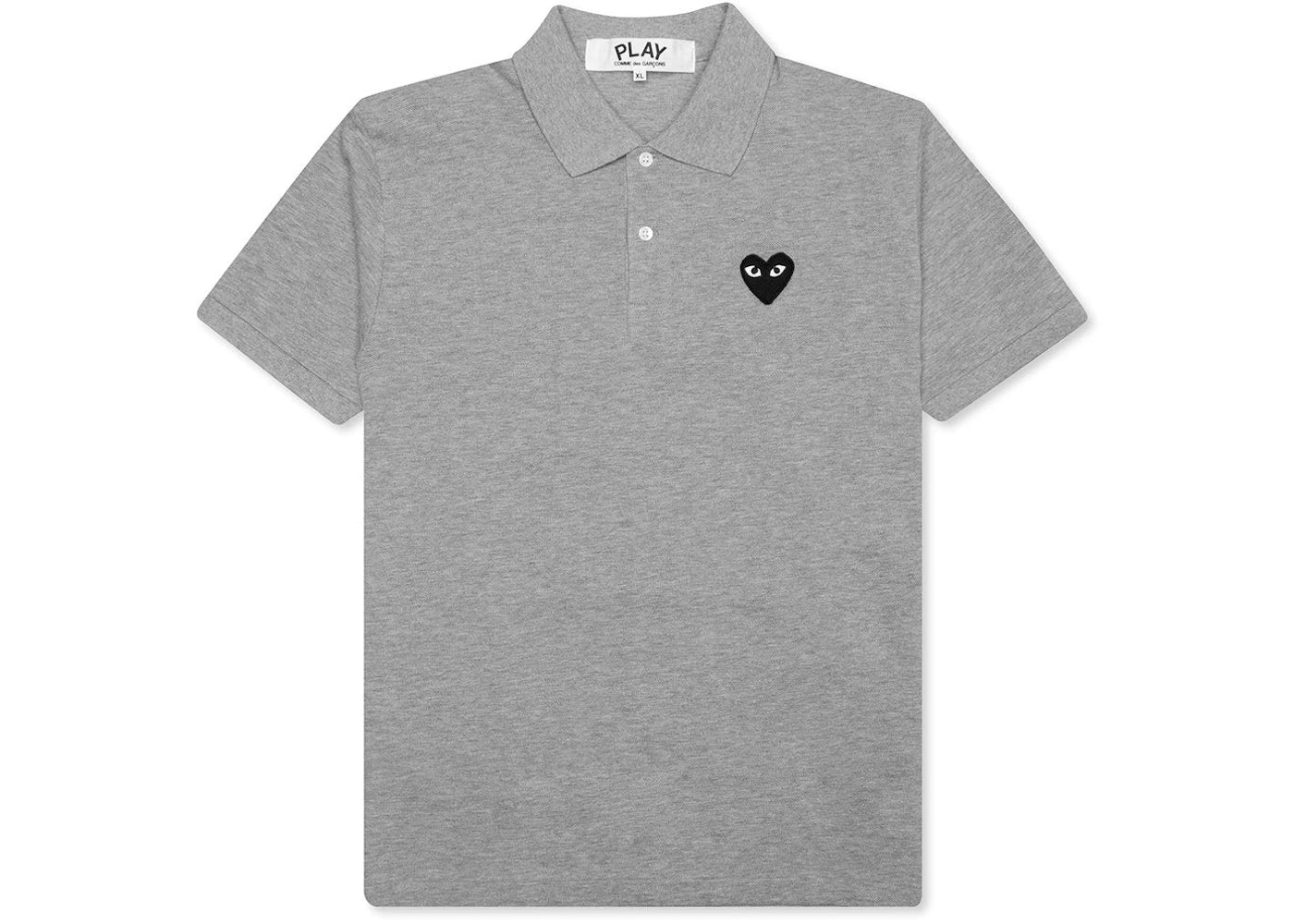 Comme des Garcons Play Black Emblem Polo Grey