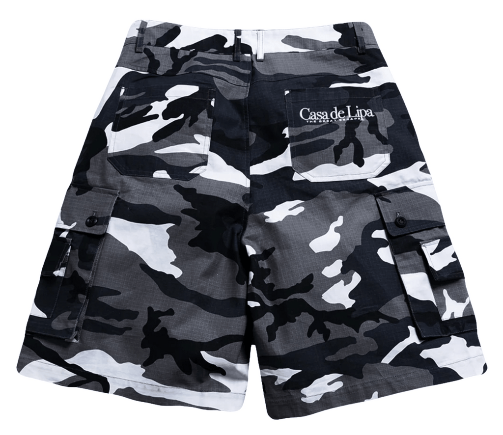 Casa De Lipa Winter Camo Cargo Shorts