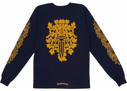 Chrome Hearts V89 Dagger L/S T-shirt Navy/Yellow