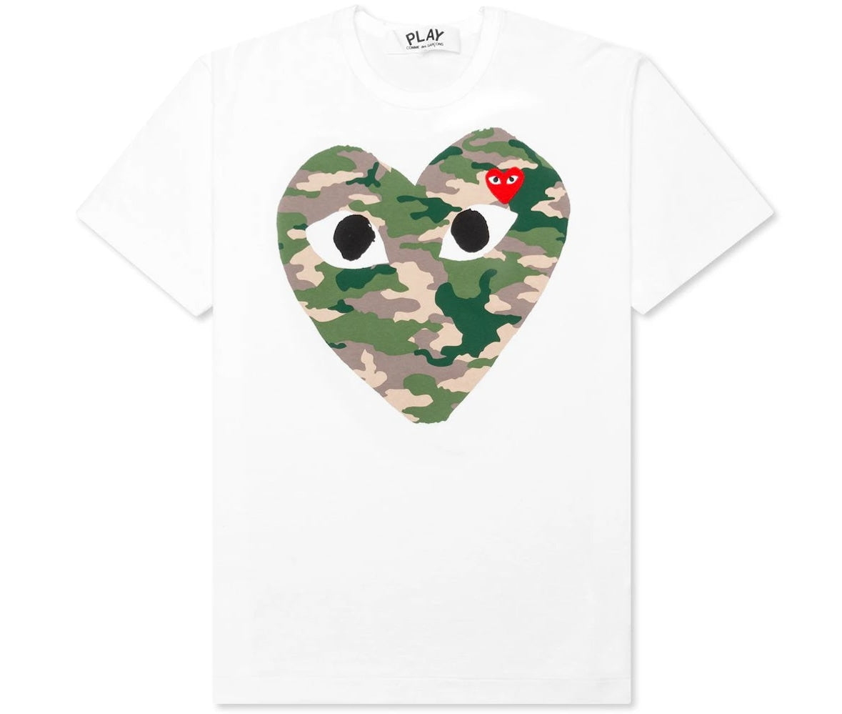 Comme des Garcons Play Camouflage Heart T-shirt White