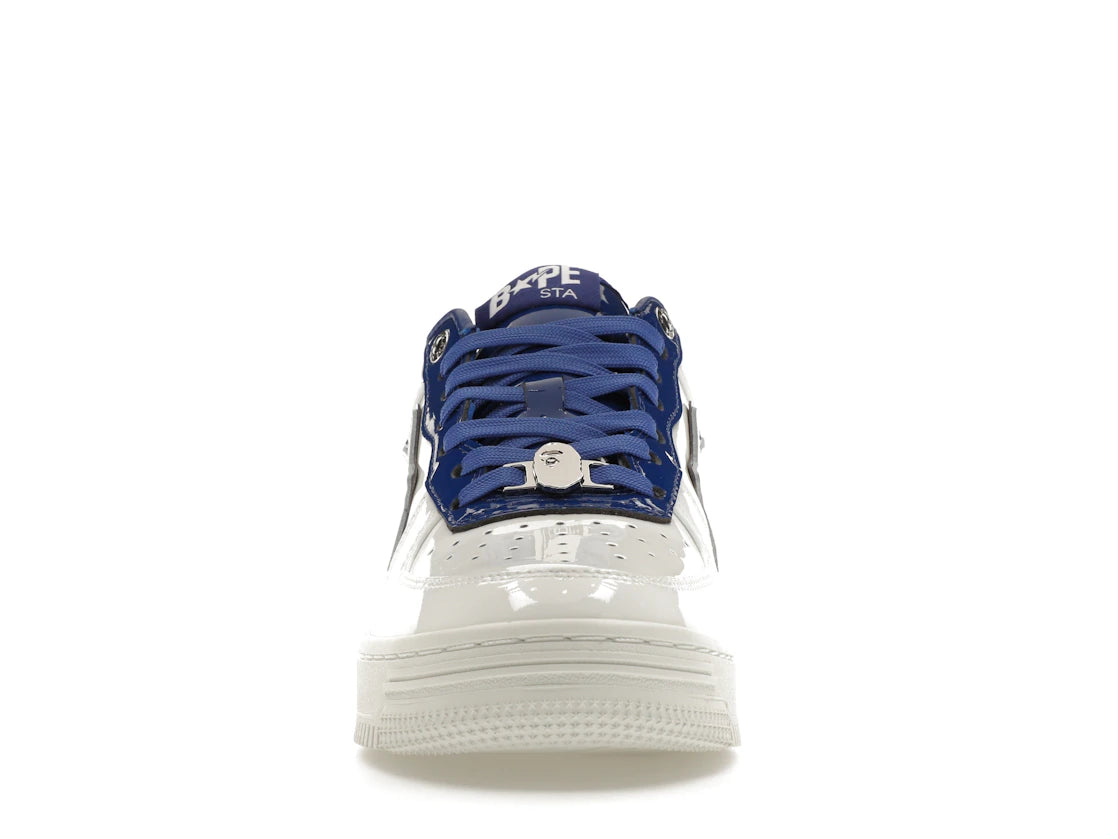 A Bathing Ape Bape Sta Patent Leather White Blue