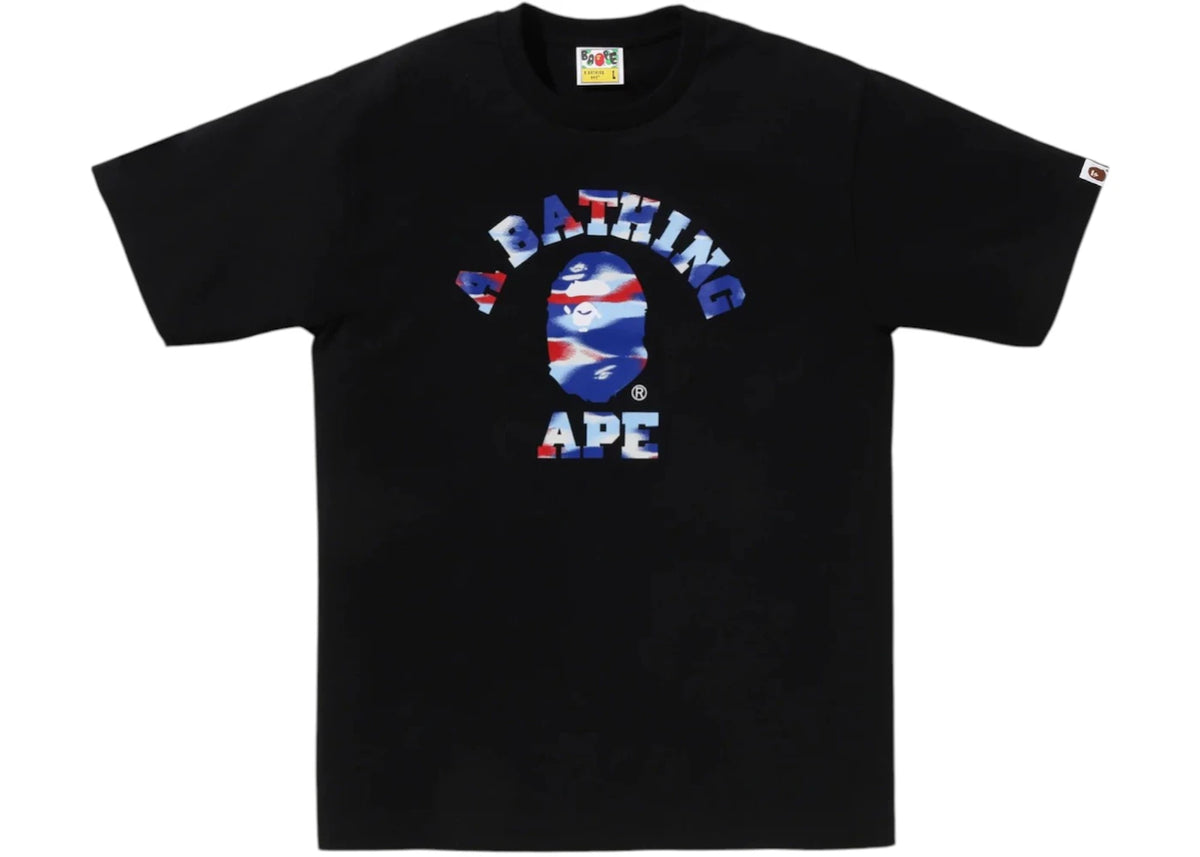 BAPE Screen Camo College Tee Black/Blue