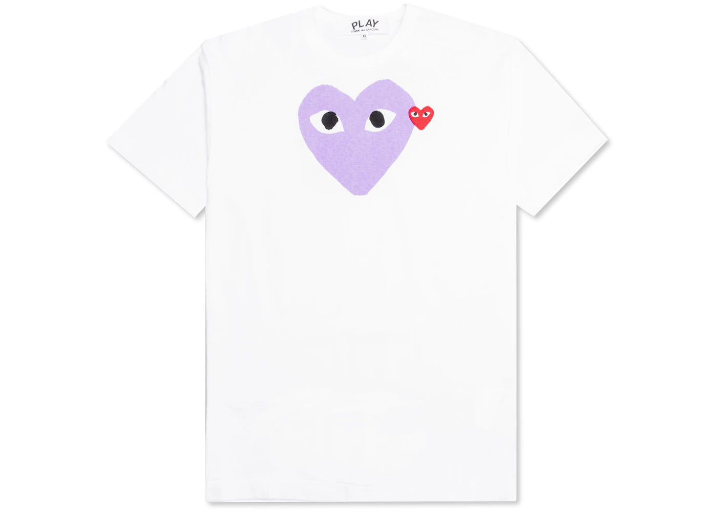 Comme des Garcons Play Red Emblem Heart T-shirt White/Purple