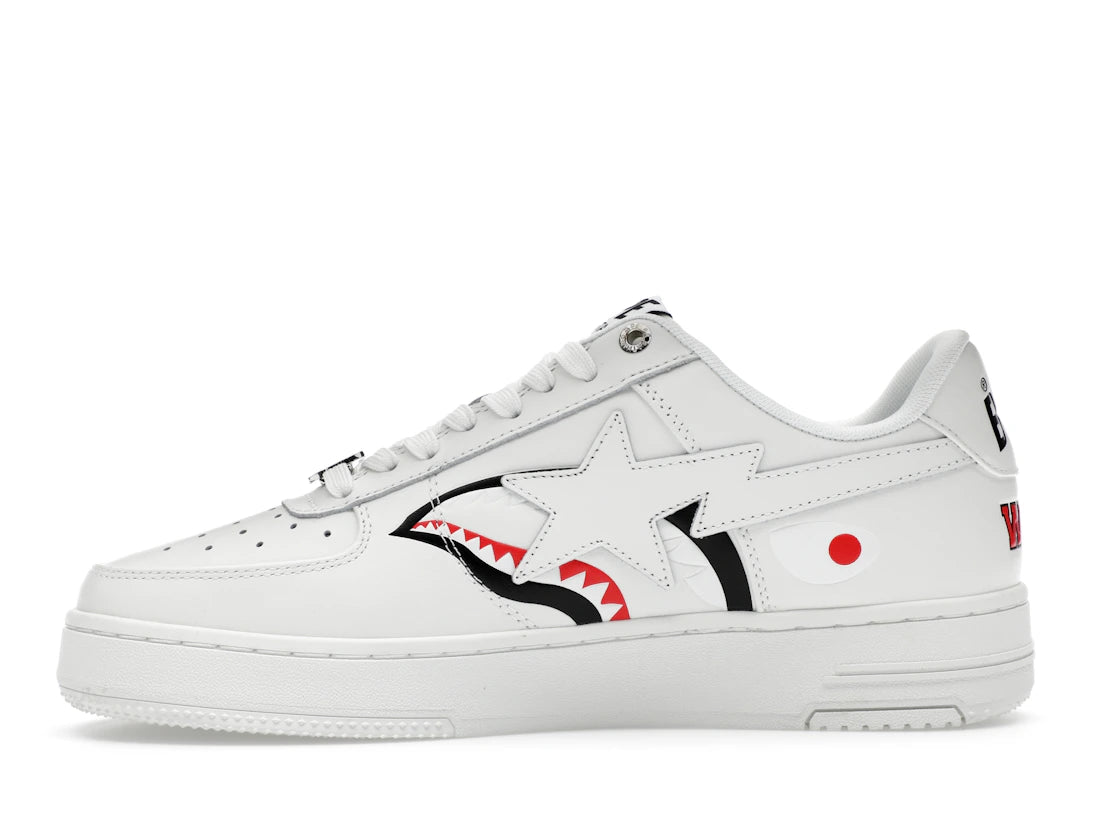 A Bathing Ape Bape Sta Low Shark Pack White