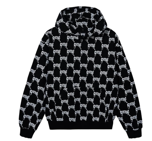 Revenge Allover Arch Logo Hoodie Black/White