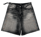 Happy Memories Don't Die HMDD 'Washed Black' Crystal Jorts