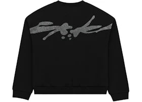 Sp5der Rhinestone TM Crewneck Black