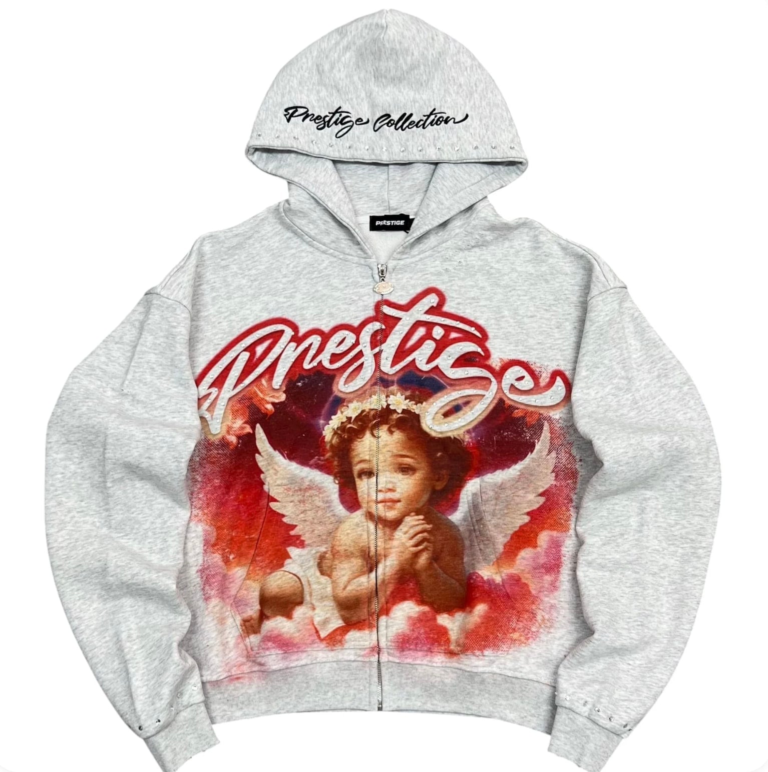 Prestige Angel Hoodie Red Heather Grey