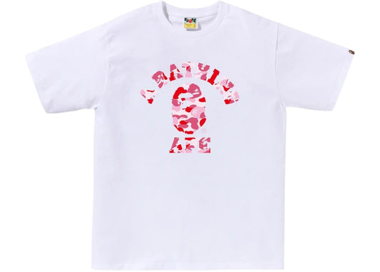 BAPE ABC Camo College (SS25) Tee White/Pink