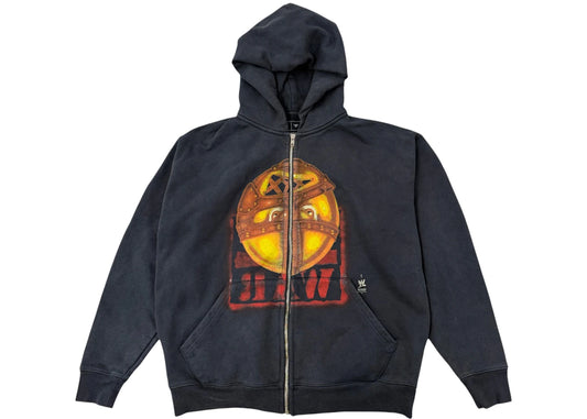Travis Scott x WWE Mankind Zip Hoodie Black