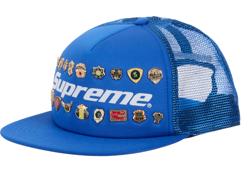 Supreme Pins Mesh Back 5-Panel Blue