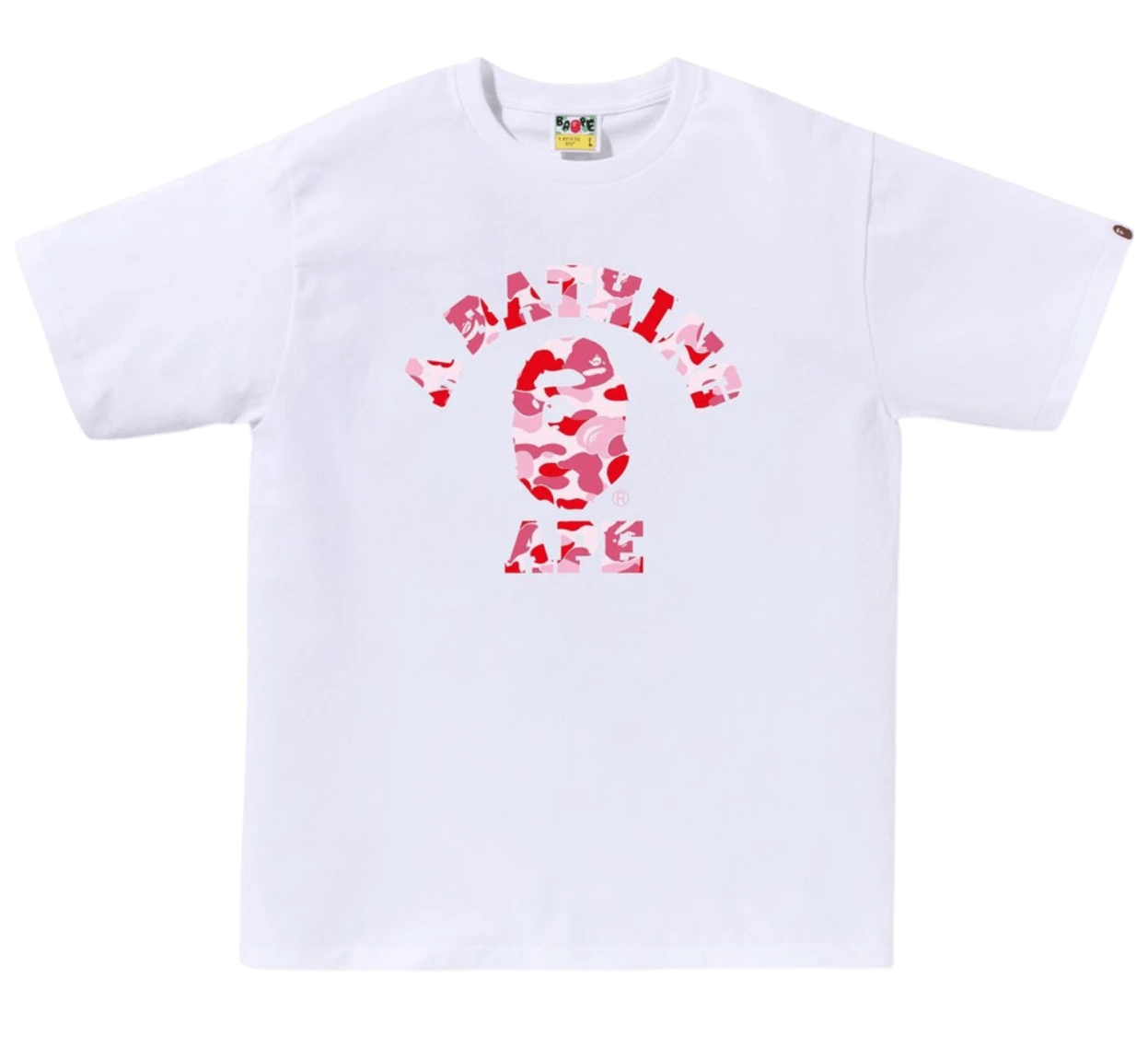 BAPE ABC Camo College (SS25) Tee White/Pink