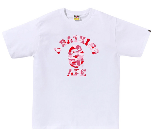 BAPE ABC Camo College (SS25) Tee White/Pink