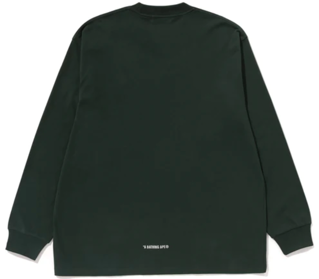 APE HEAD ONE POINT L/S TEE GREEN