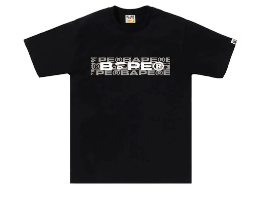 BAPE Lux Sport Pattern Box Logo Tee Black