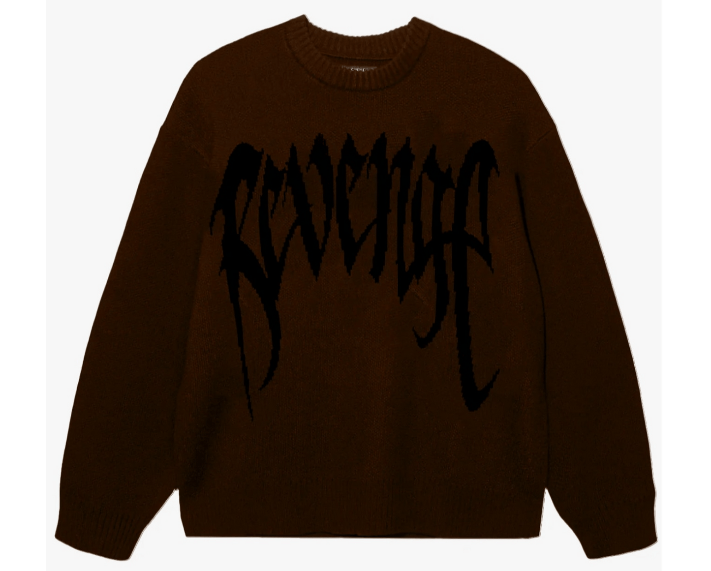 Revenge Arch Logo Knit Sweater Brown/Black