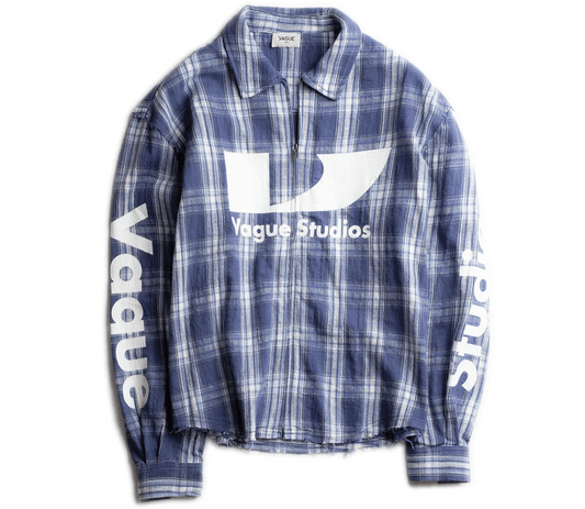 Vague Surge Zip Flannel Blue