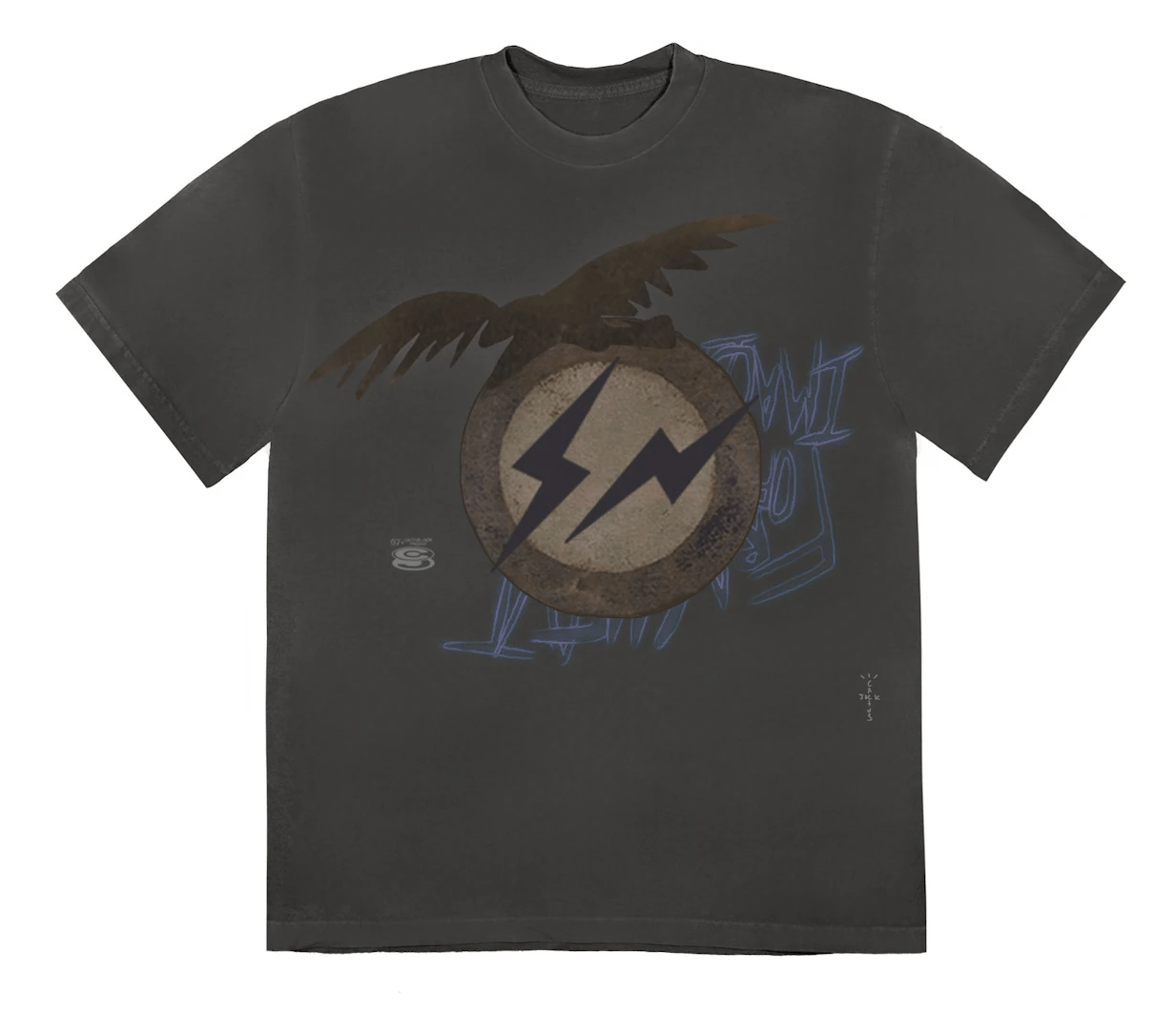 Travis Scott Cactus Jack For Fragment Create T-shirt Washed Black