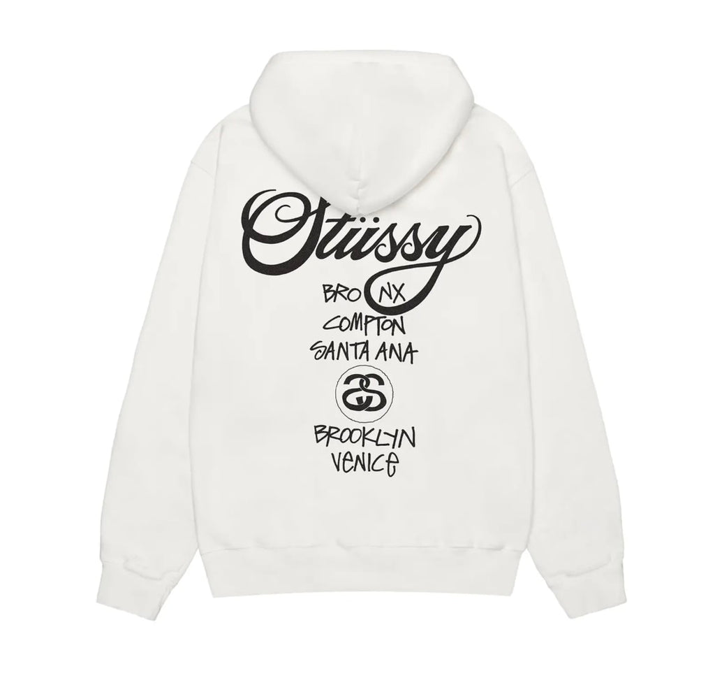 Stussy World Tour Hoodie Natural