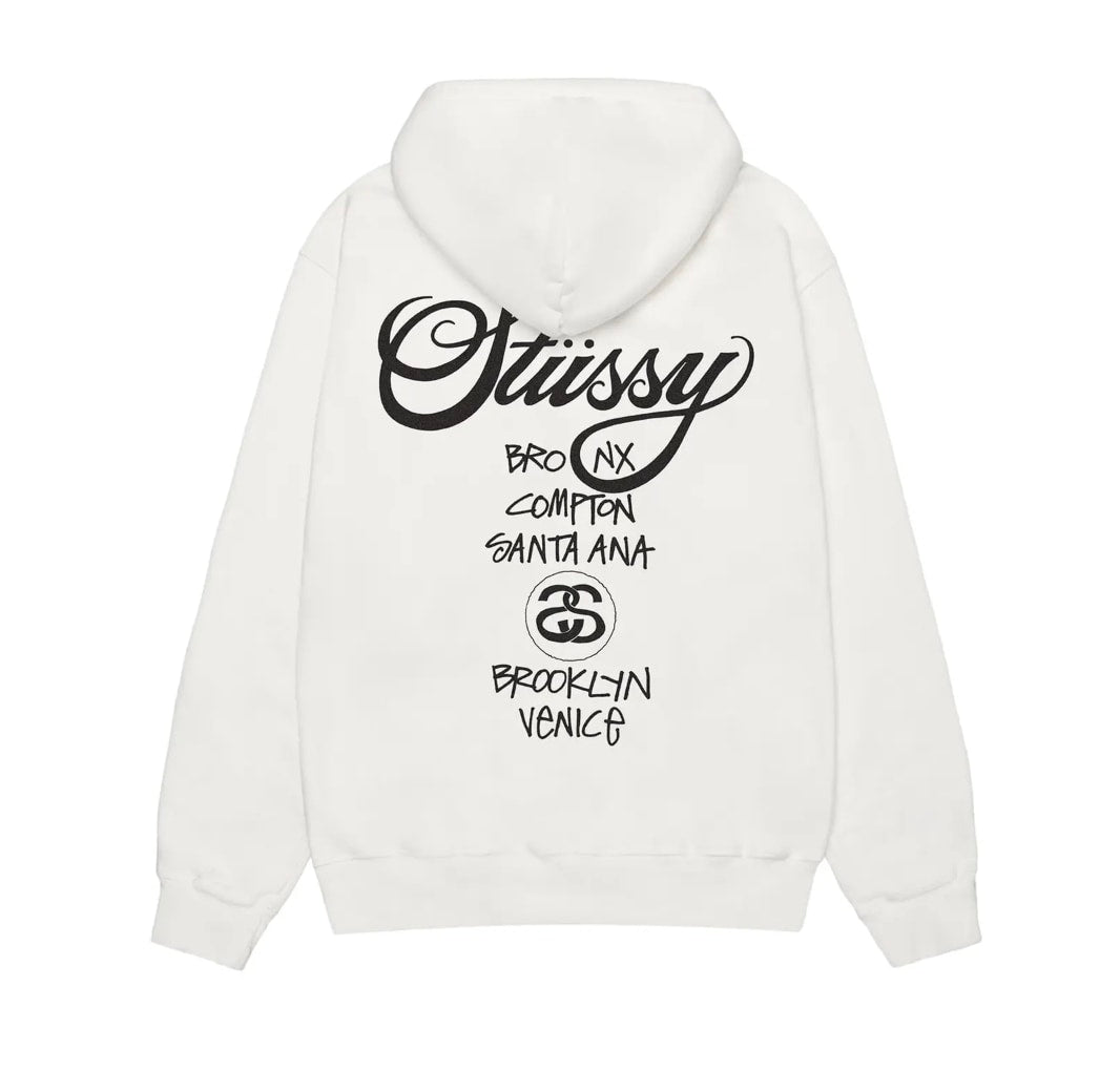Stussy World Tour Hoodie Natural