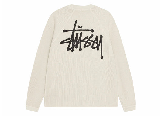 Stussy Raglan Thermal L/S Crew Bone
