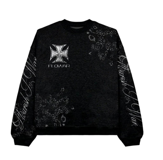 Flowar Black Leopard Crewneck