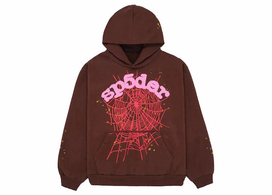 Sp5der Web Hoodie Brown