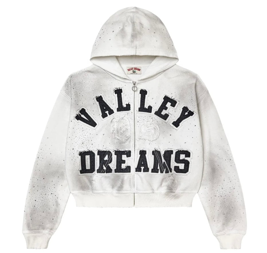 Vale Forever Classico Zip Up Hoodie White