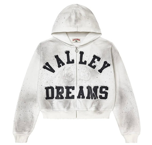 Vale Forever Classico Zip Up Hoodie White