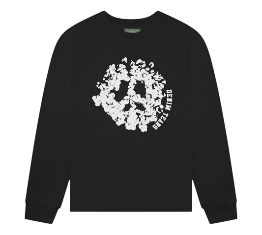 Denim Tears Peace Wreath Long Sleeve Tee Black