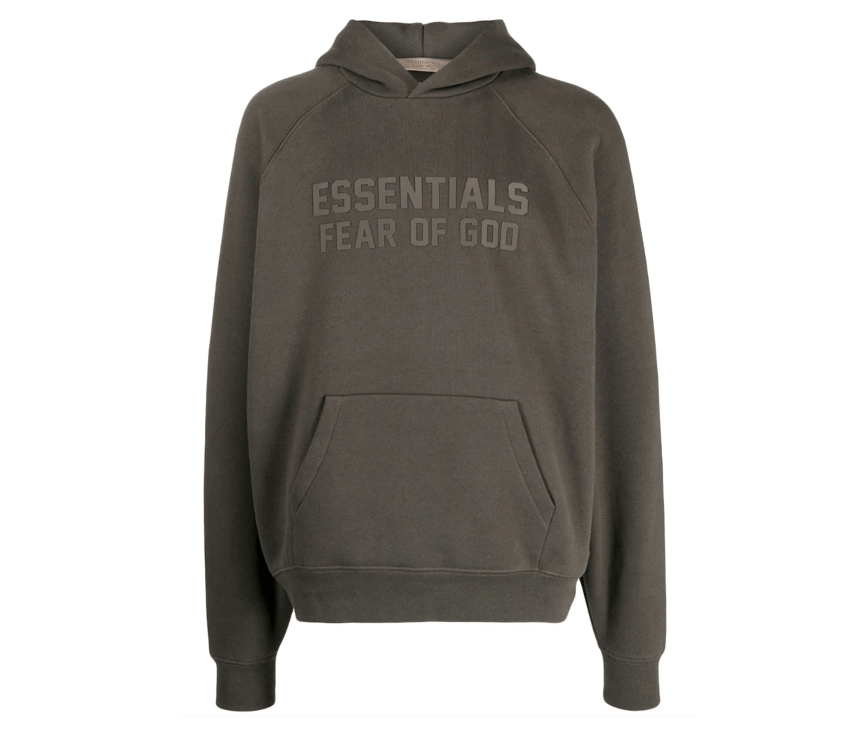 Fear of God Essentials Raglan Hoodie Gray Off Black