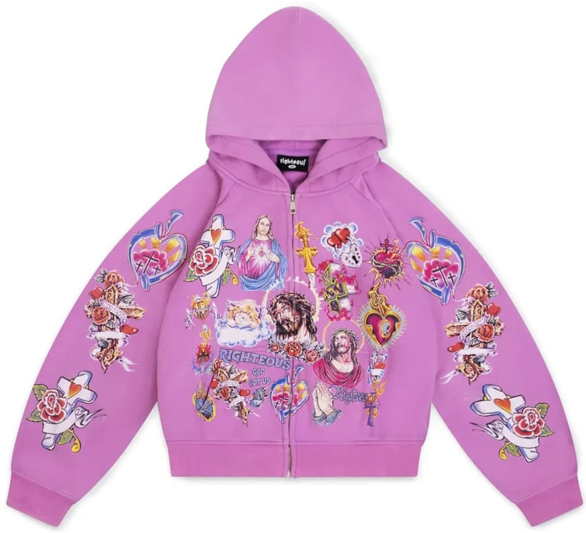 Righteous Zip-Up Hoodie Purple