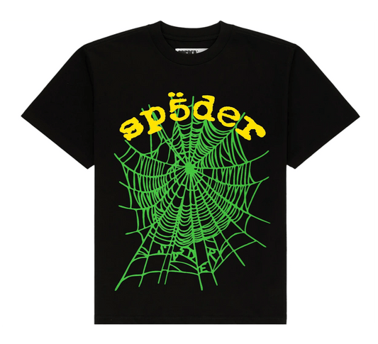 Sp5der OG Web V2 Tee Black/Multicolor