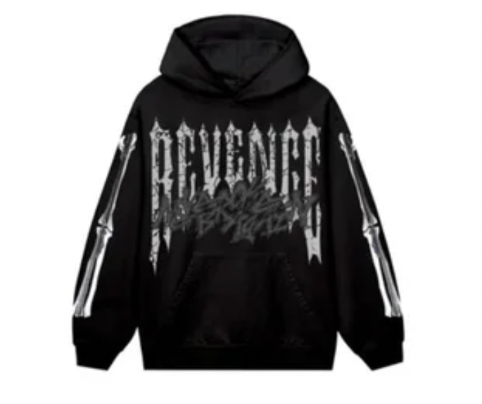 Revenge Chromed Out Hoodie Black