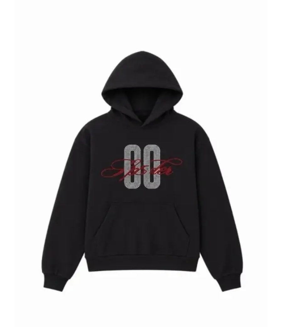 Sp5der Double O Opium Rhinestone Hoodie