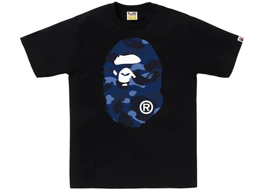 BAPE Color Camo Big Ape Head Tee Black/Navy