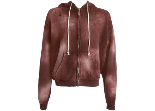 Hellstar Tribal Zip-Up Hoodie Brown