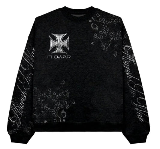 Flowar Black Leopard Crewneck