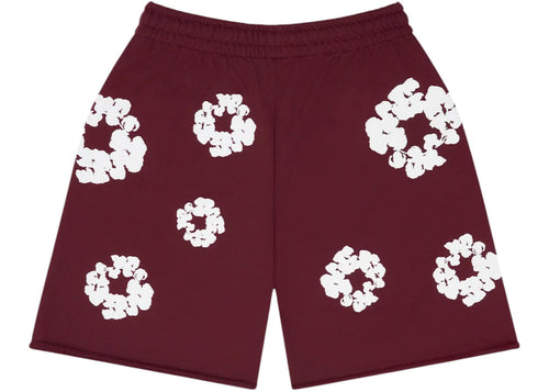 Denim Tears Cotton Wreath Sweatshorts Burgundy