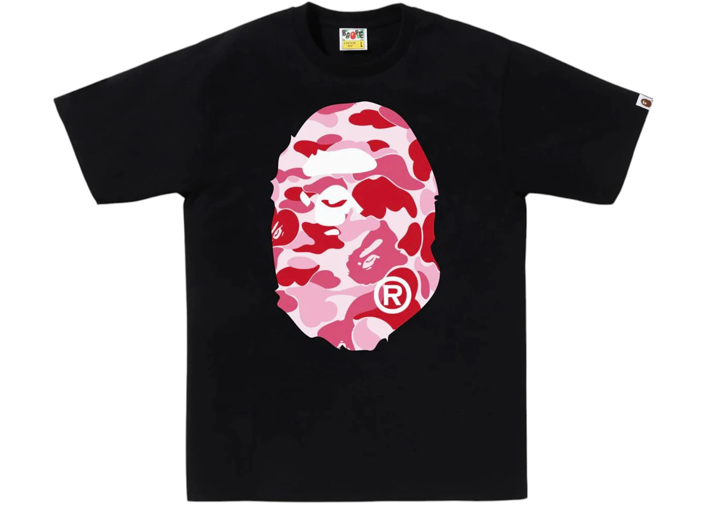 BAPE ABC Camo Big Ape Head Tee (FW25) Black/Pink
