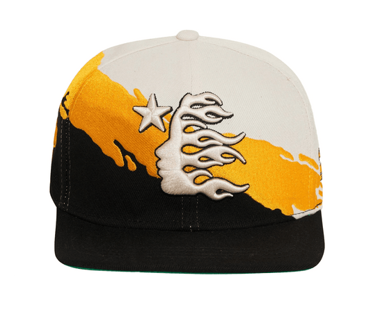 Hellstar Paintbrush Snapback Hat Orange/Black