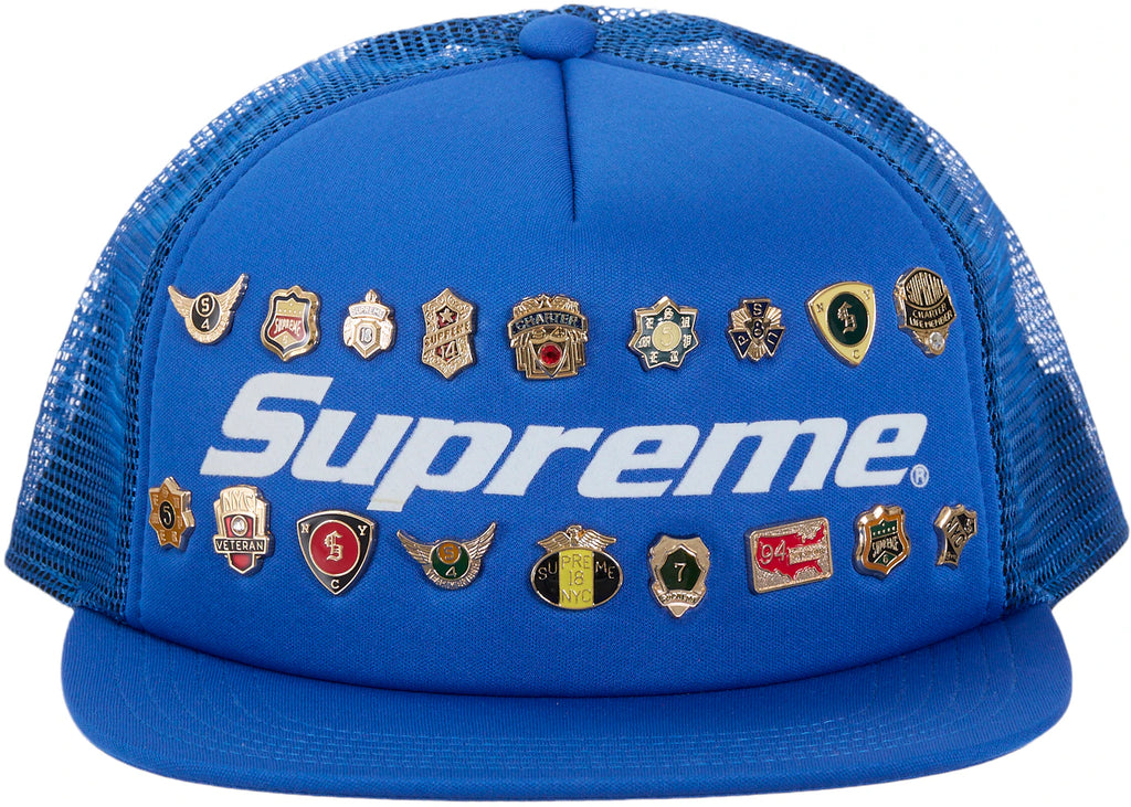 Supreme Pins Mesh Back 5-Panel Blue